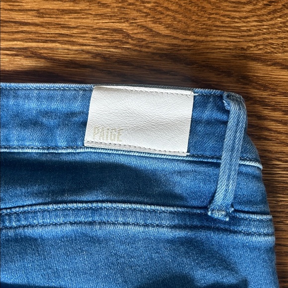 Paige High Rise Laurel Canyon Flare Jeans size 27 AMIA blue wash - Picture 9 of 9